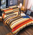 Dekbedovertrek - Micropercal - 240 x 220 cm - Orange Lines