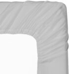 Hoeslaken - Micropercal - 200 x 220 cm - licht grijs